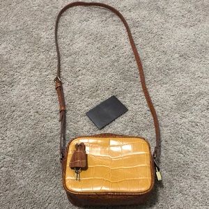 JCrew Women Mini Signet Bag Croc Leather Crossbody